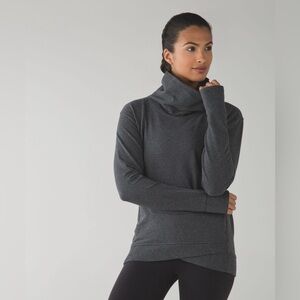 Lululemon On The Double Pullover Heathered Dark Grey